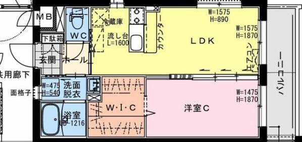 クロスワイズ中西町の物件間取画像